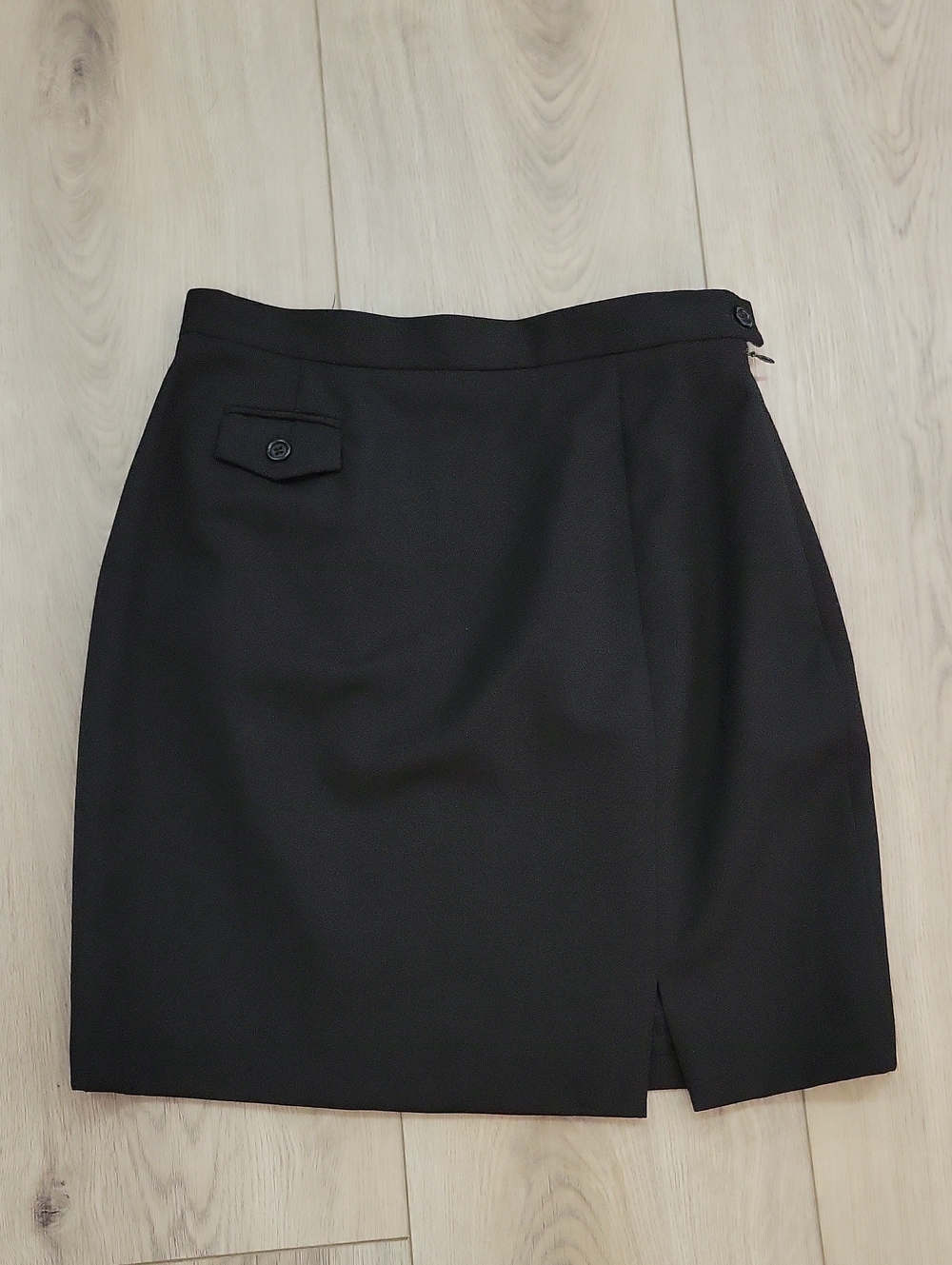 Ann Taylor Black Pencil Skirt with Front Slit